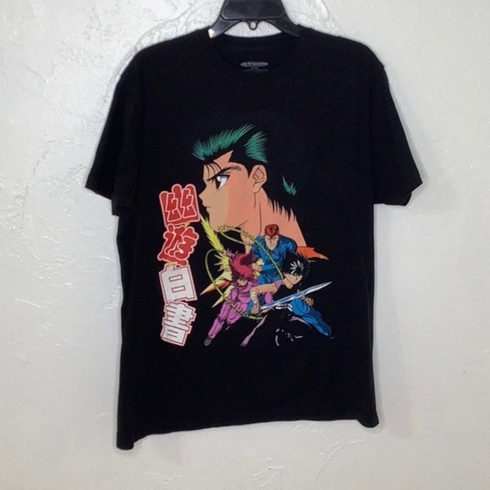 Yu Yu Hakusho Funimation Anime large front logo t shirt size large youth EUC